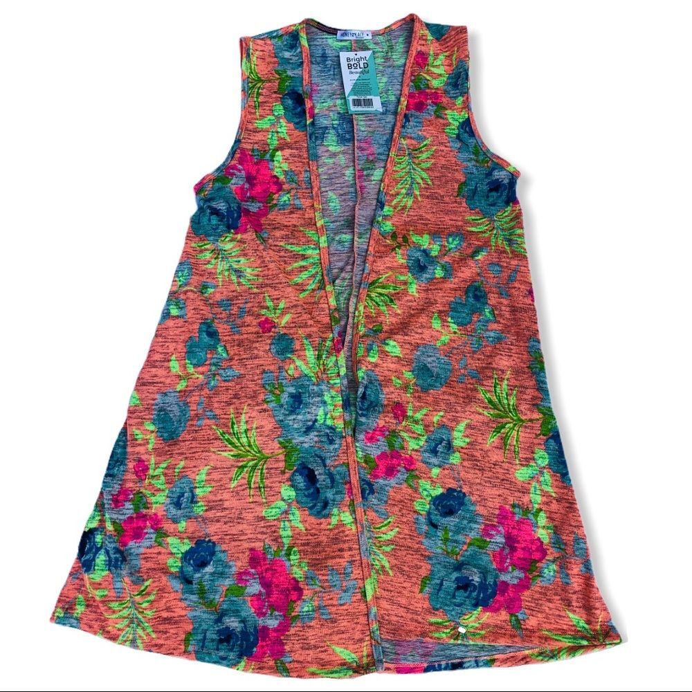 Honey & Lace Piphany Tahoe Vest Duster Tropical S